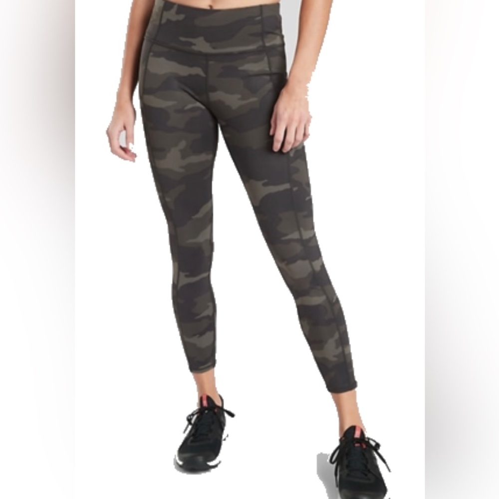 Athleta Green Camo Contender Legging